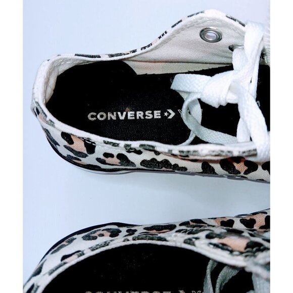 Converse All Star Unisex Low- Top Leopard Print Sneaker - Picture 7 of 8